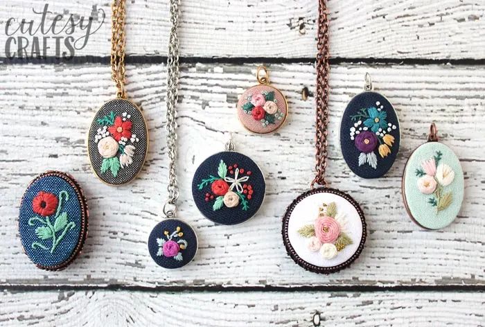 Hand Embroidery Necklace