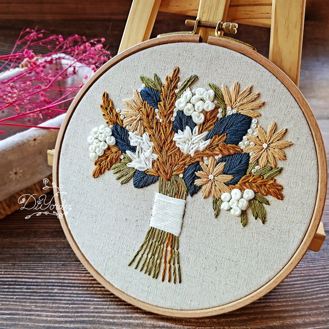Bridal Bouquet Embroidery Keepsake