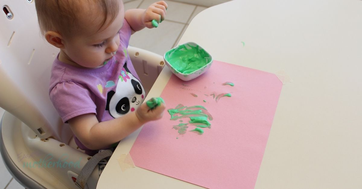 Edible Yogurt Finger Paint