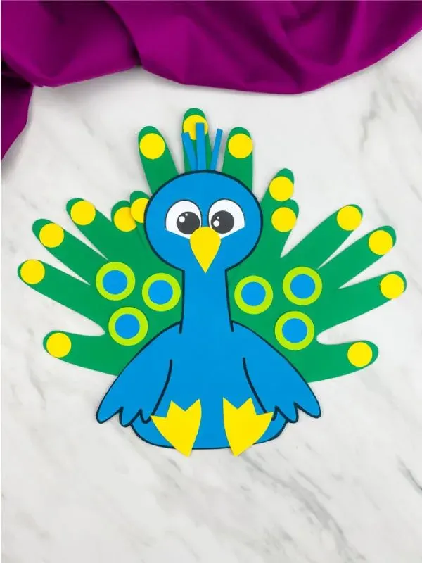 Peacock Handprint Craft
