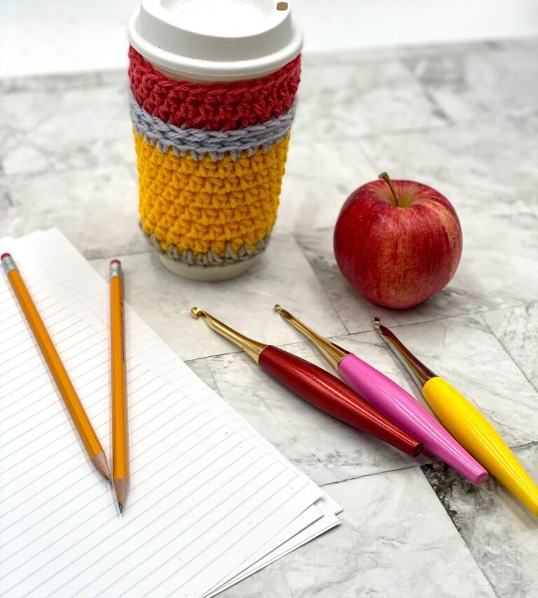 Pencil me in Cup Cozy Crochet Pattern
