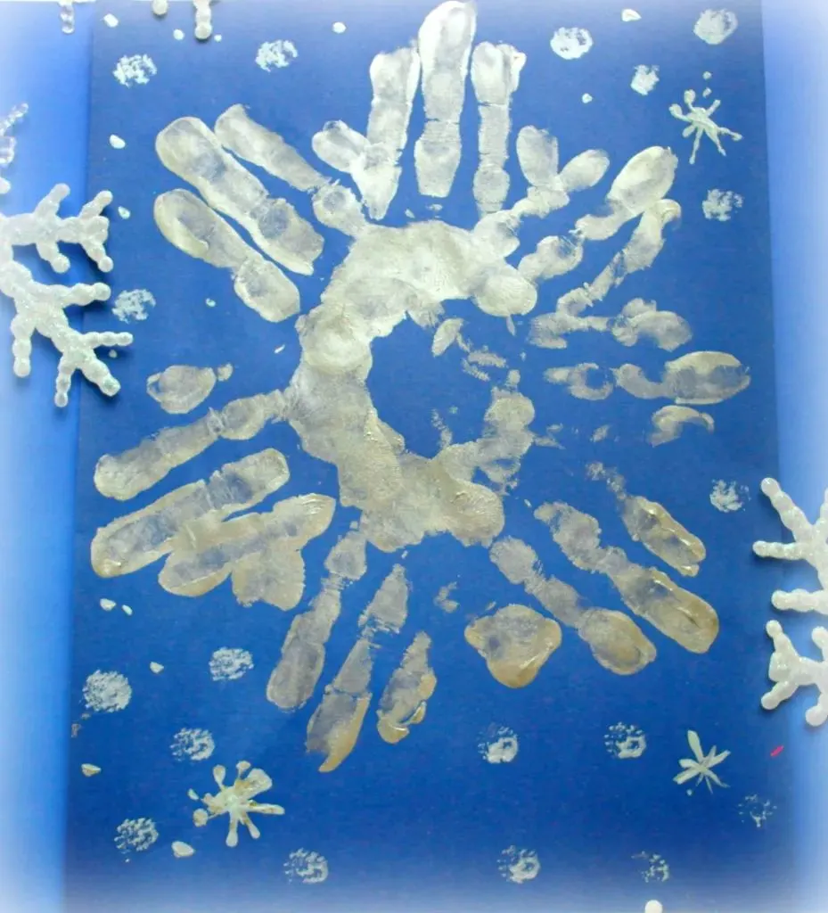 Snowflake Handprint Craft