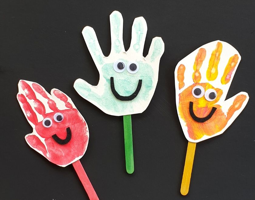 Puppets Handprint Craft