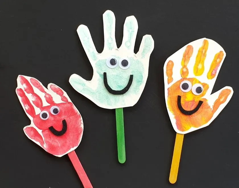 Puppets Handprint Craft