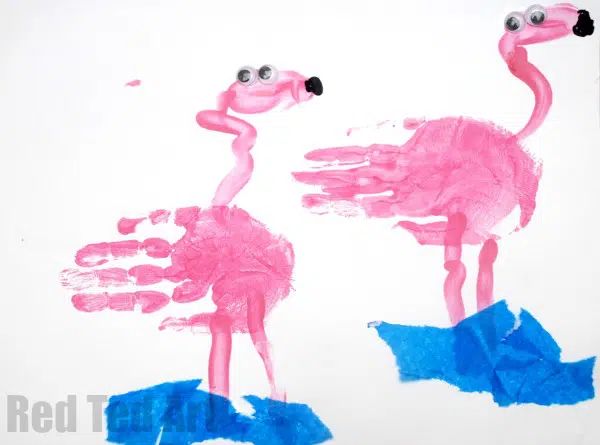 Flamingo Handprint Craft