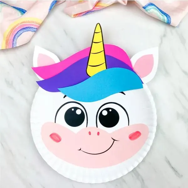 Paper Plate Unicorn Craft