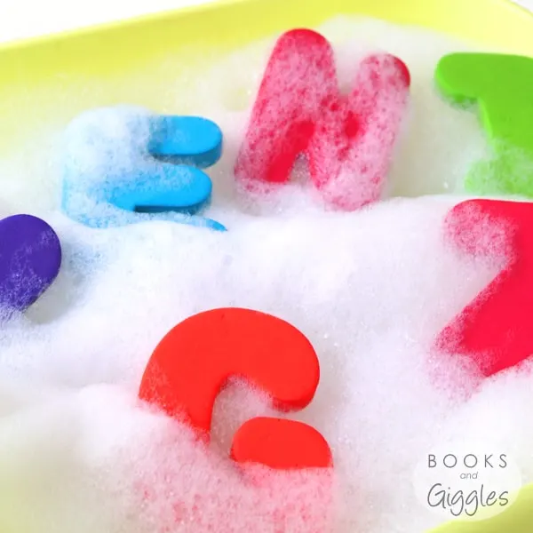 Bubbles and Letters - Sensory Play