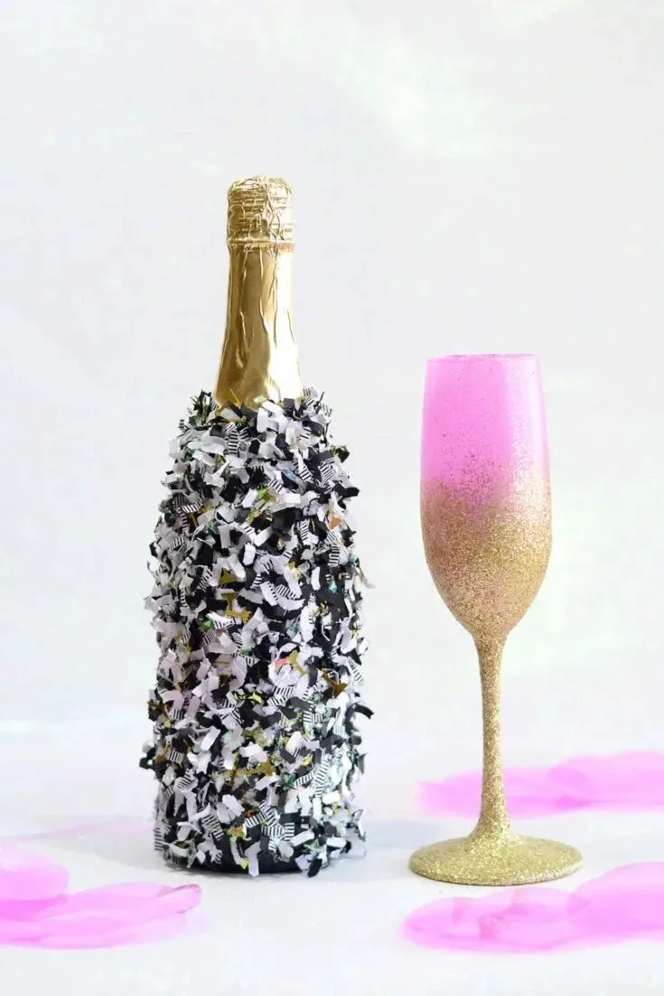 Confetti Champagne Bottle