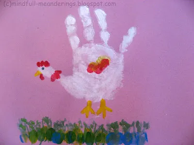 Chicken Handprint Craft