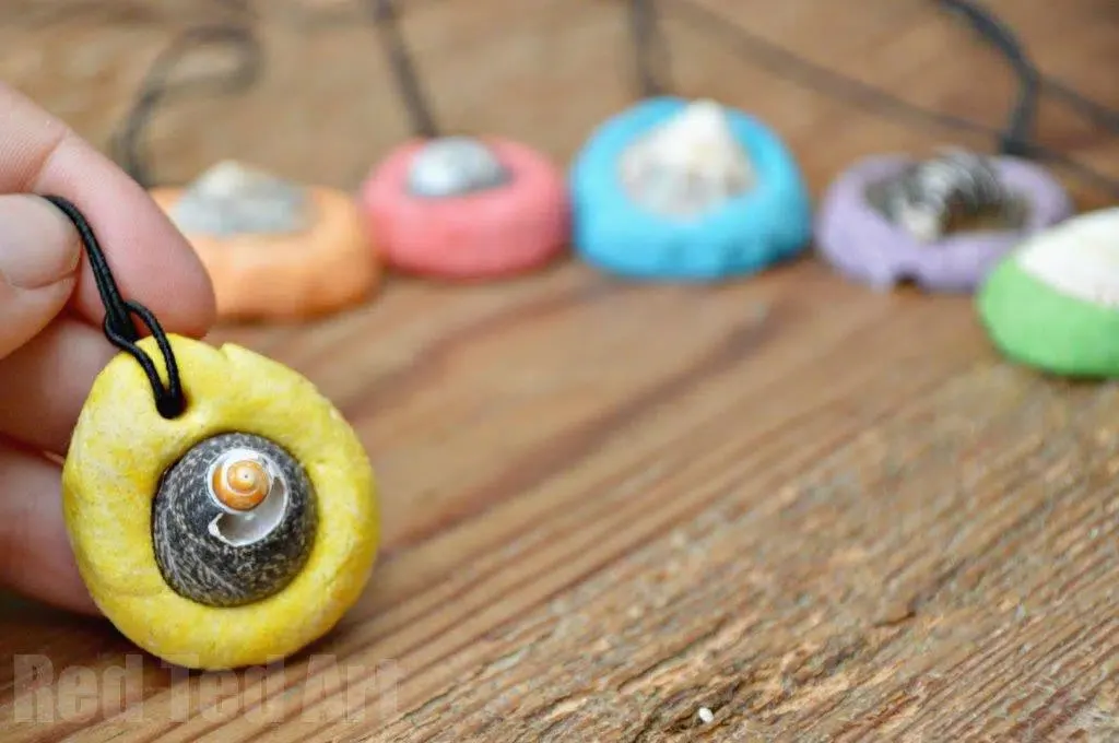 Salt Dough Shell Pendants