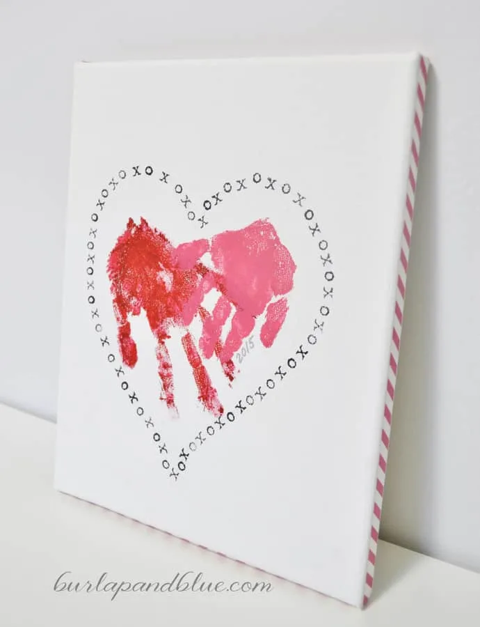 Handprint heart valentine