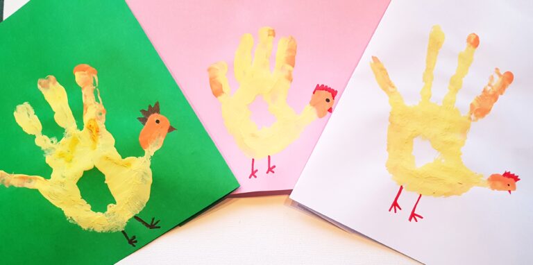 Handprint Chicken and Caterpillar