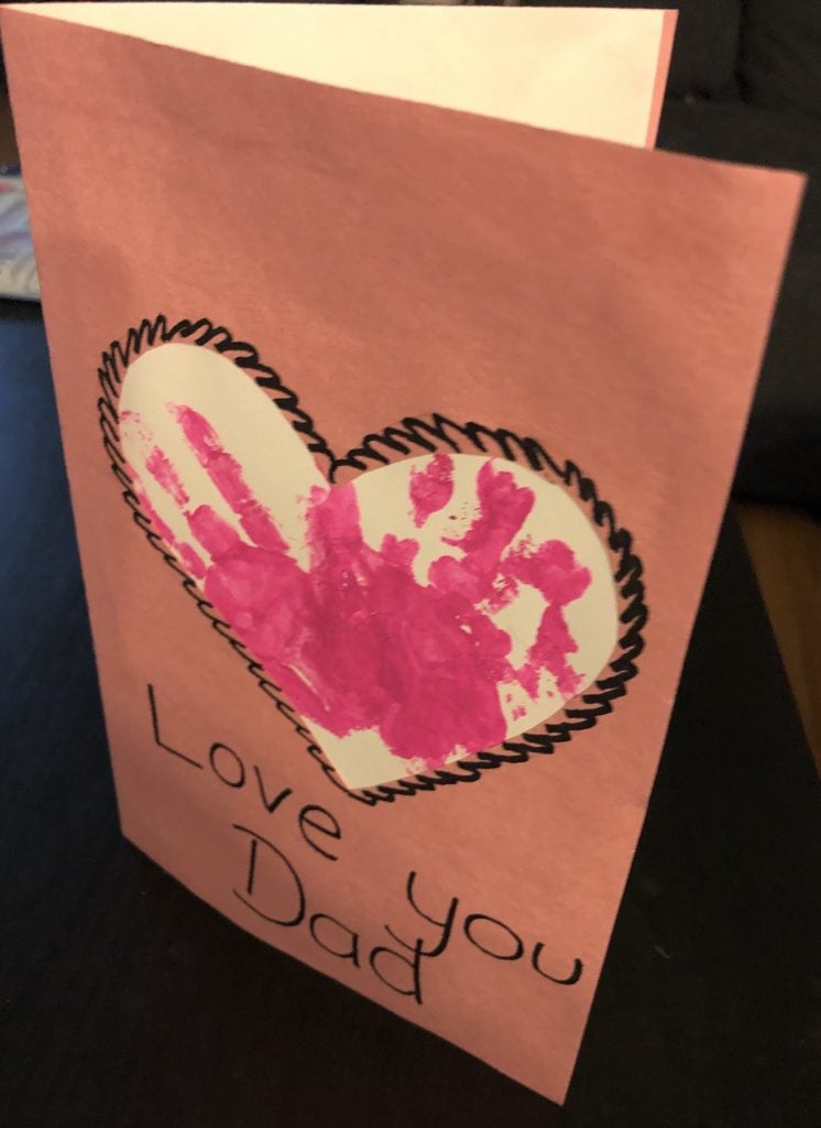 Simple DIY Handprint Heart Card