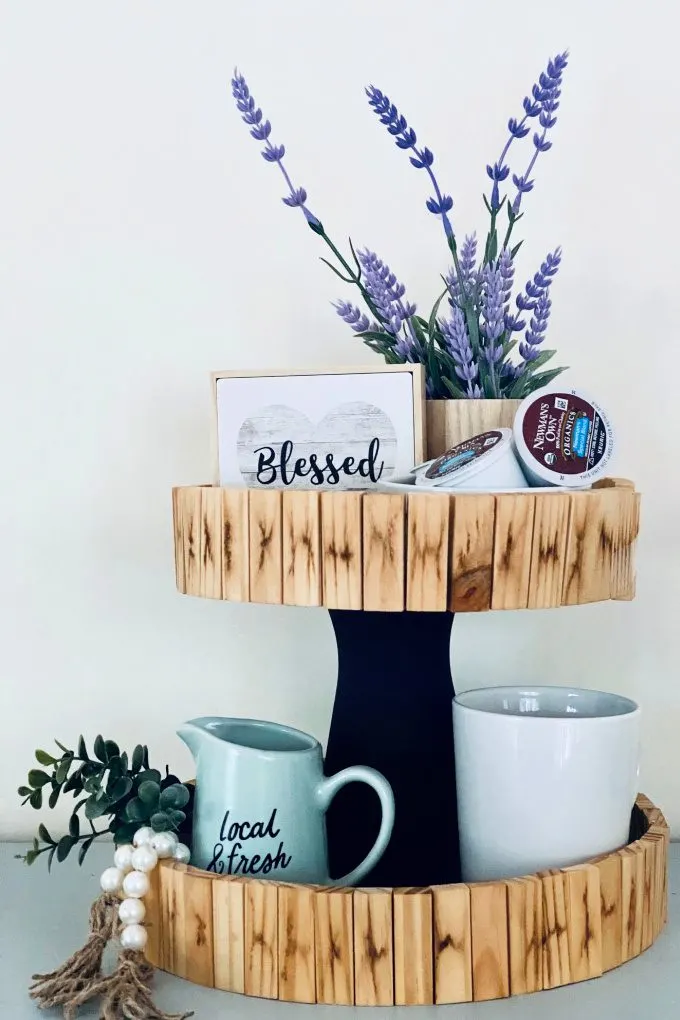 Wood Tiered Tray