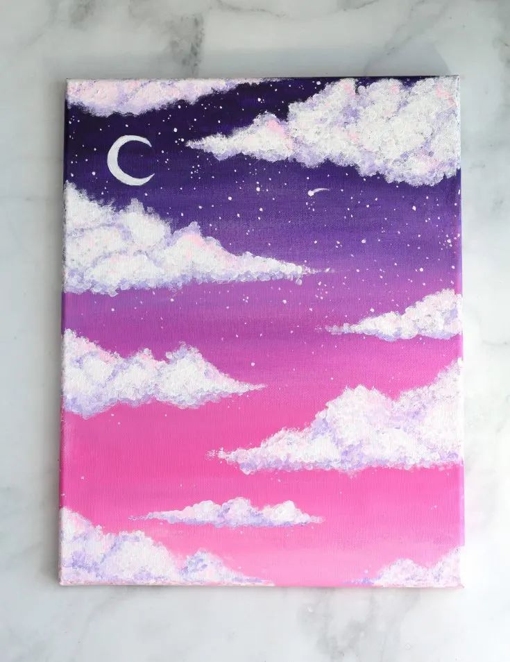 Canvas Painting Ideas For Girls   42 Cloud 