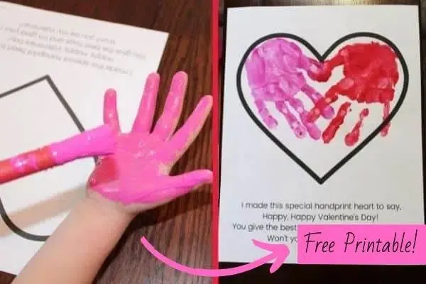 Valentine's Handprint Hearts DIY