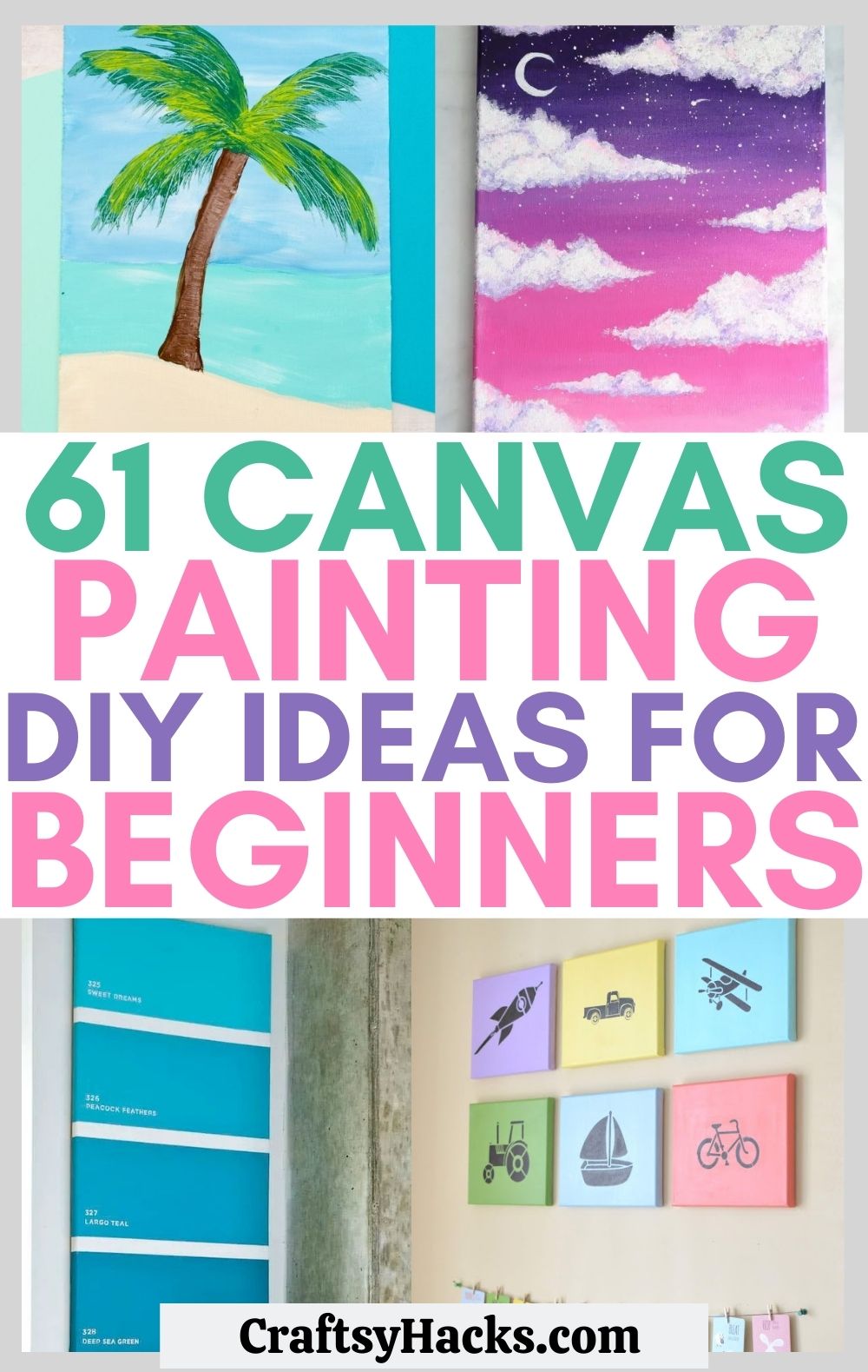 pictures to paint on canvas for beginners