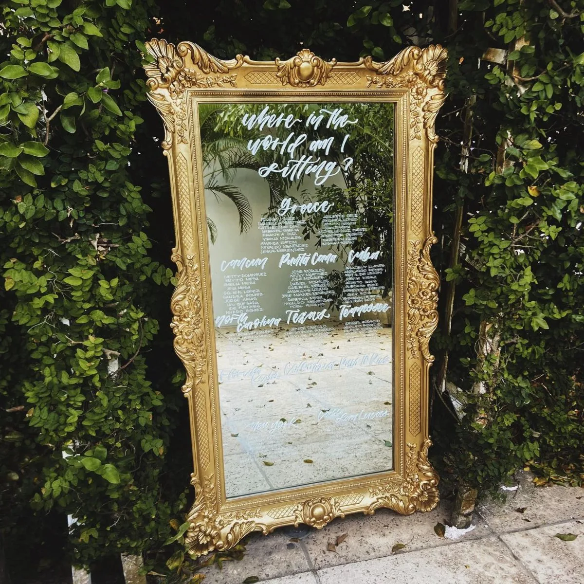 Ornate Mirror Seating Chart