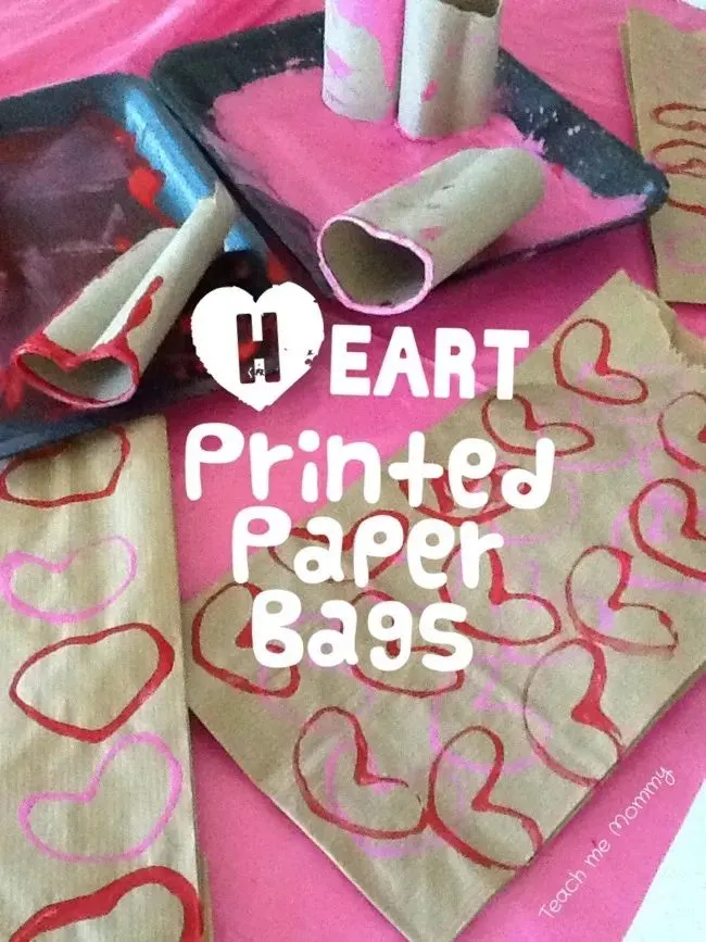 Heart Printed Paper Bags
