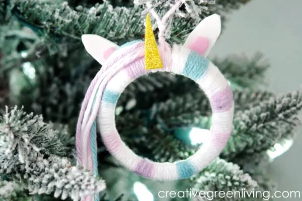 Unicorn Ornament with Mason Jar Ring