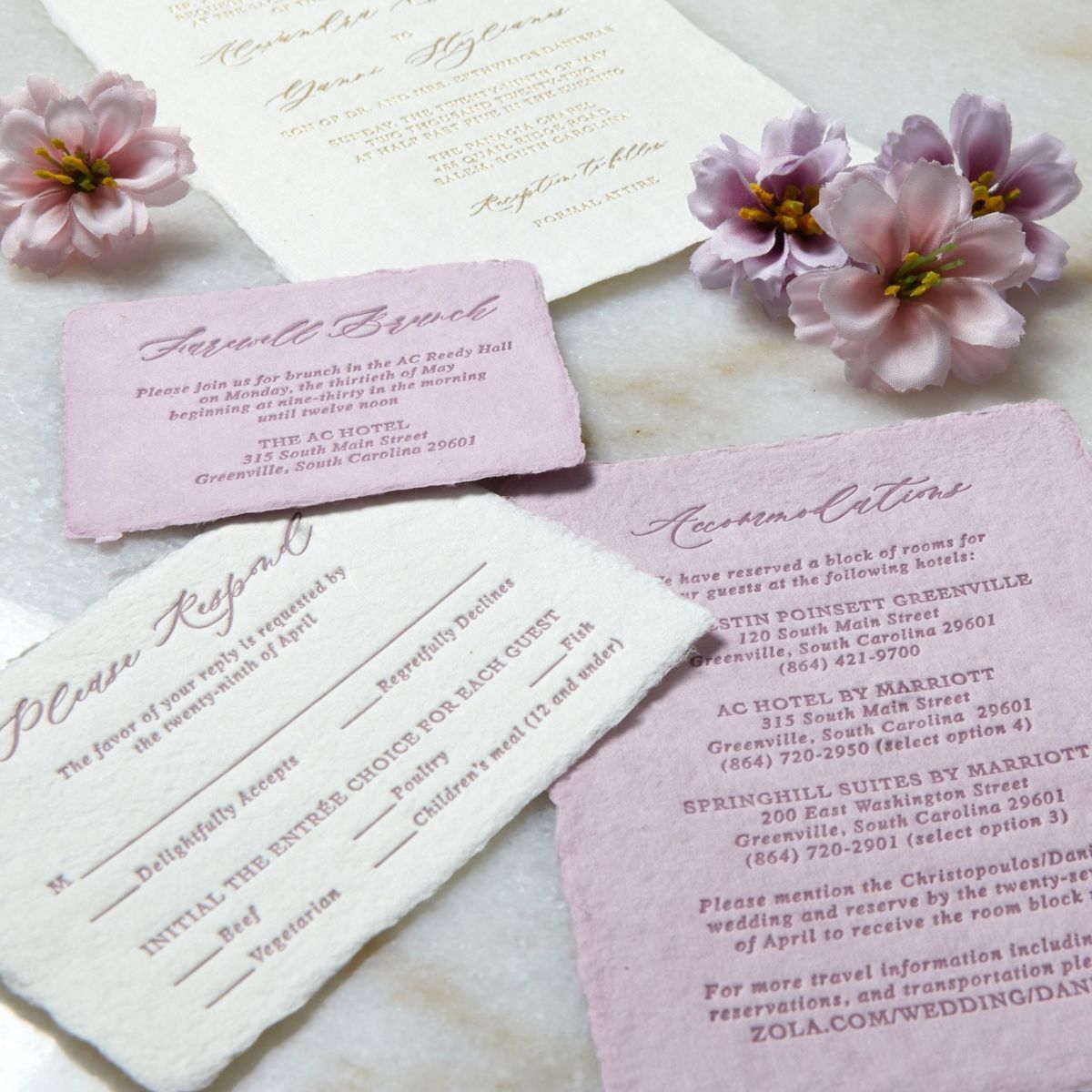 Rustic Handmade Paper Invites