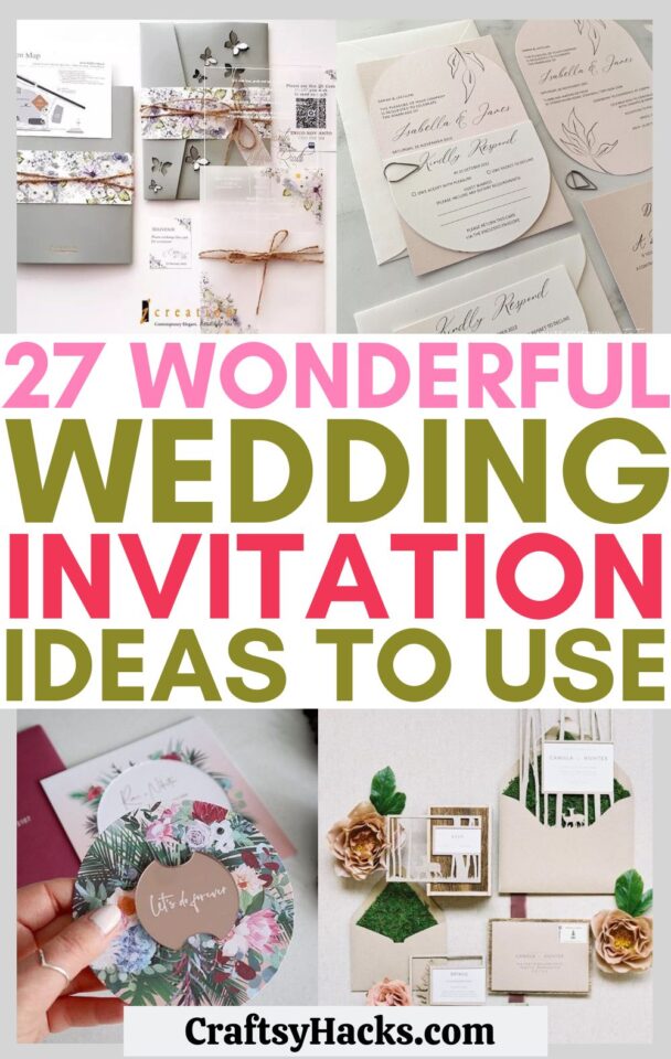 27 Unique Wedding Invitation Ideas - Craftsy Hacks