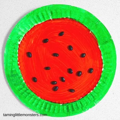 Paper Plate Watermelon
