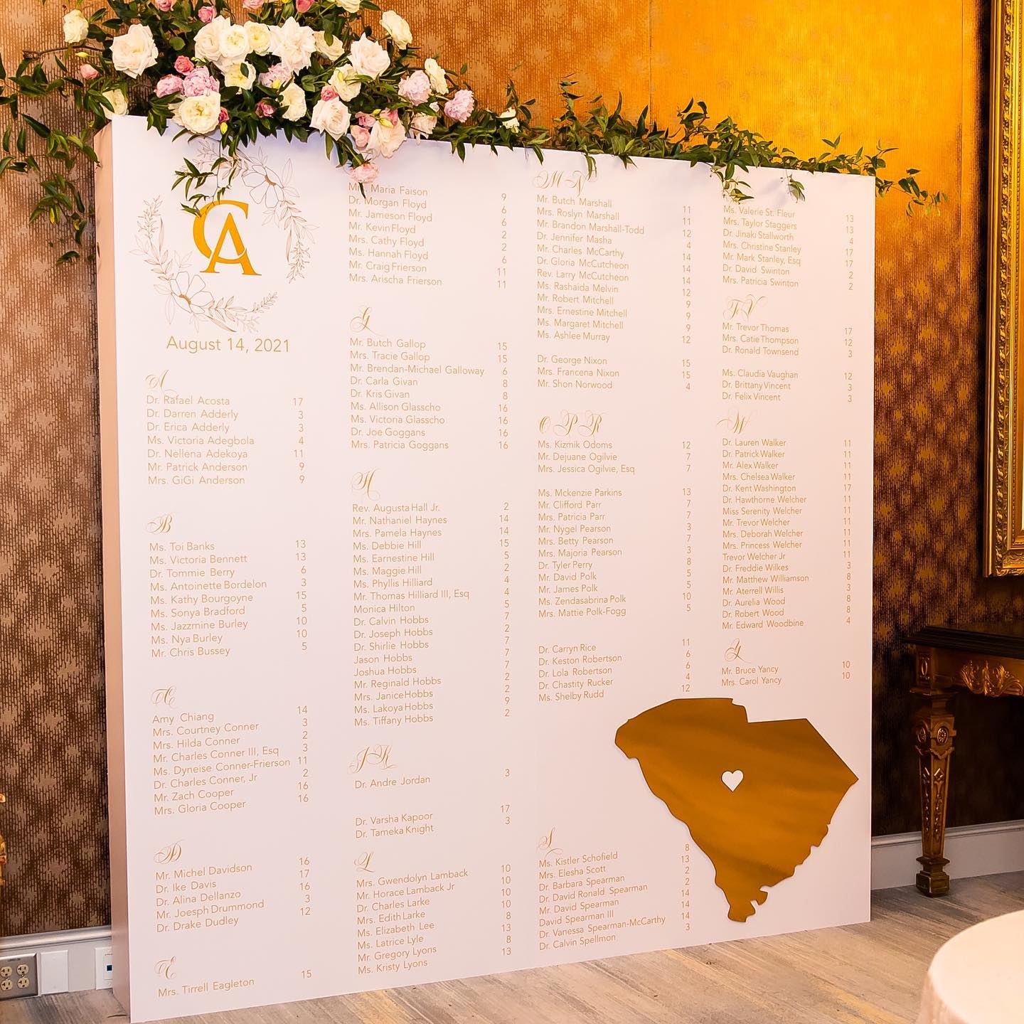 Personalized Seating Chart with Venue Map
