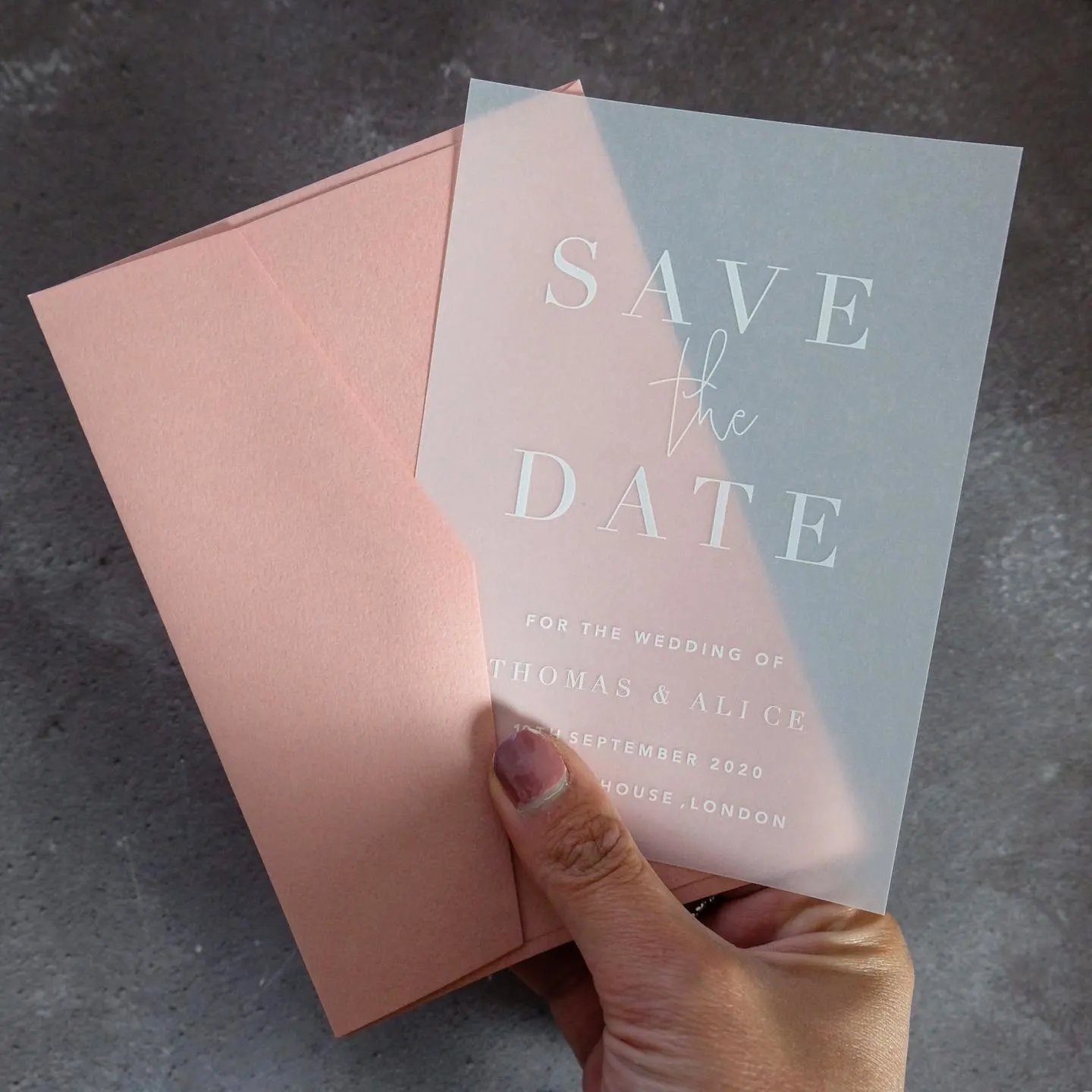 Minimalistic Vellum Invitation