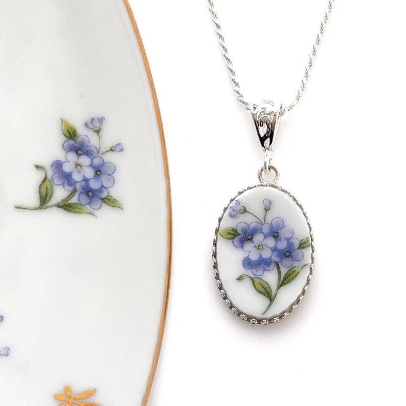 China Forget Me Not Necklace
