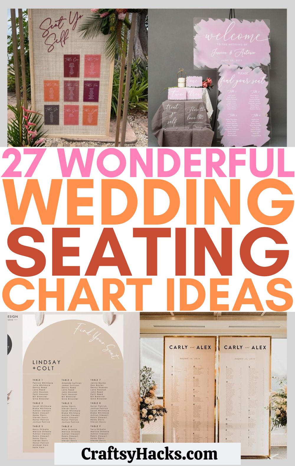 wedding seating chart ideas