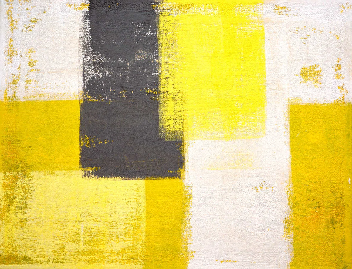 Grey and Yellow Abstract