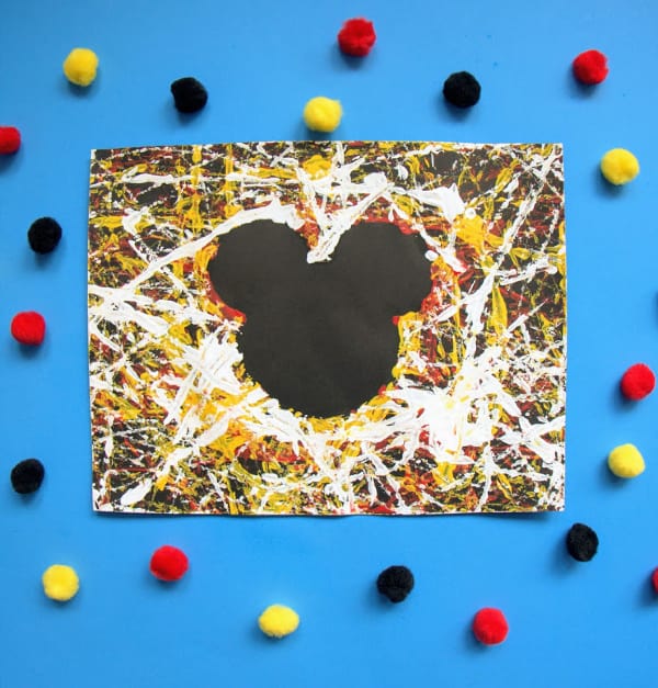 Mickey Mouse Marble Painting