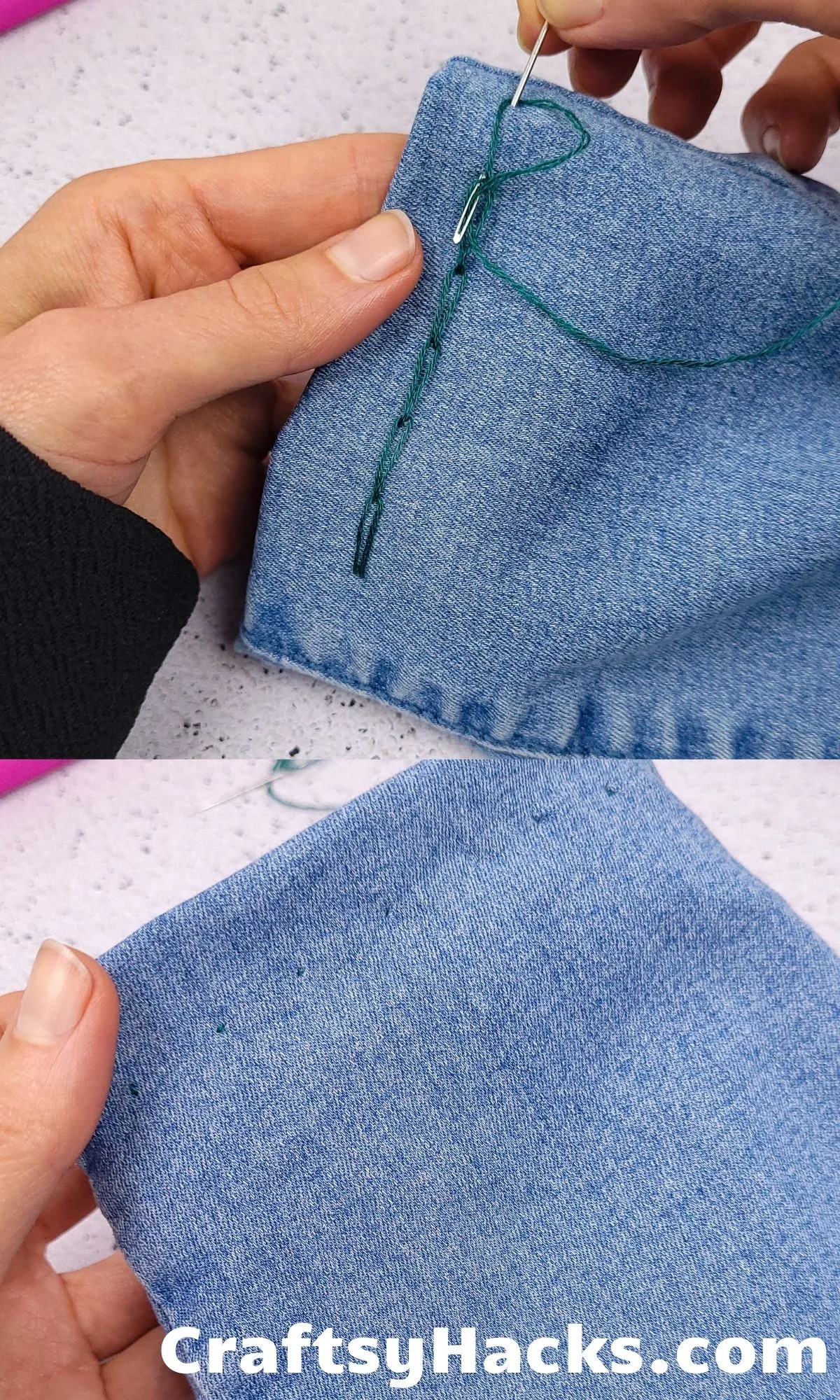 Learn how to hem jeans the easy way by  #sewing  #sewingaddict #sewinglove #sewingproject #sewinginspiration  #sewingismytherapy, By Hellosewing