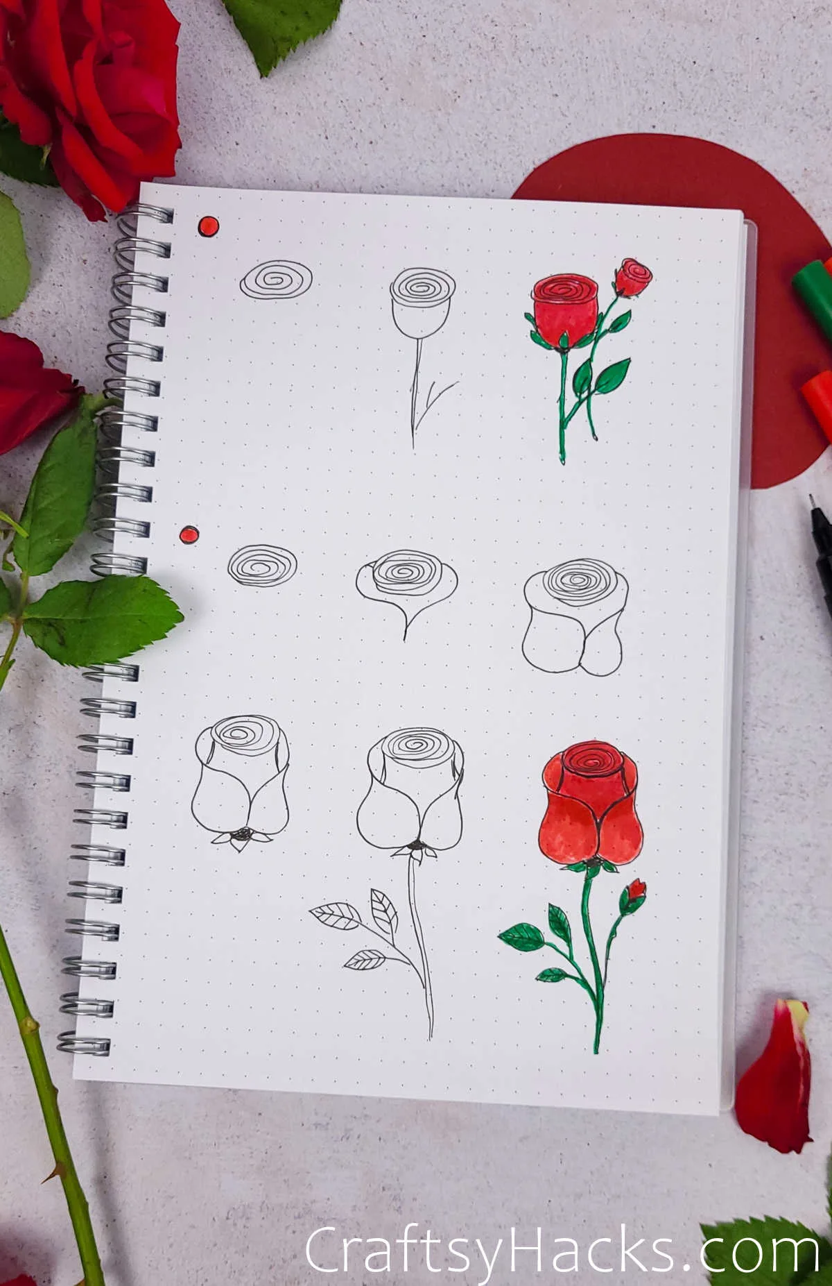 How to Draw Roses