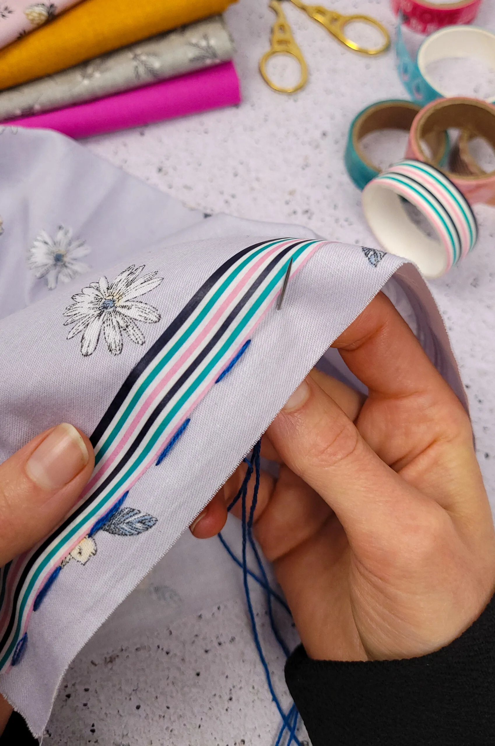 Use Washi Tape as a Sewing Guide