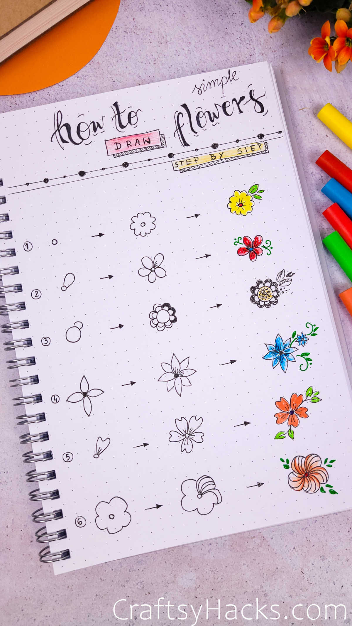 How to Draw Simple Flowers