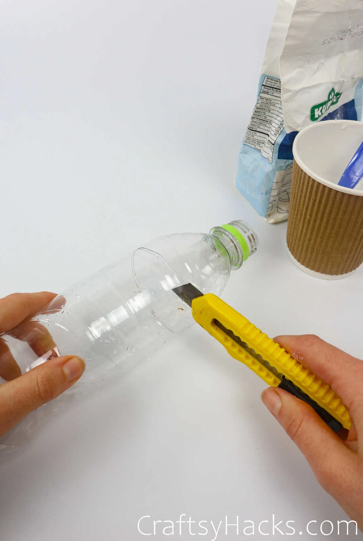 cutting water bottle