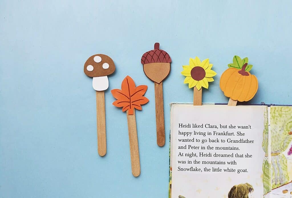 Fall Popsicle Stick Bookmarks