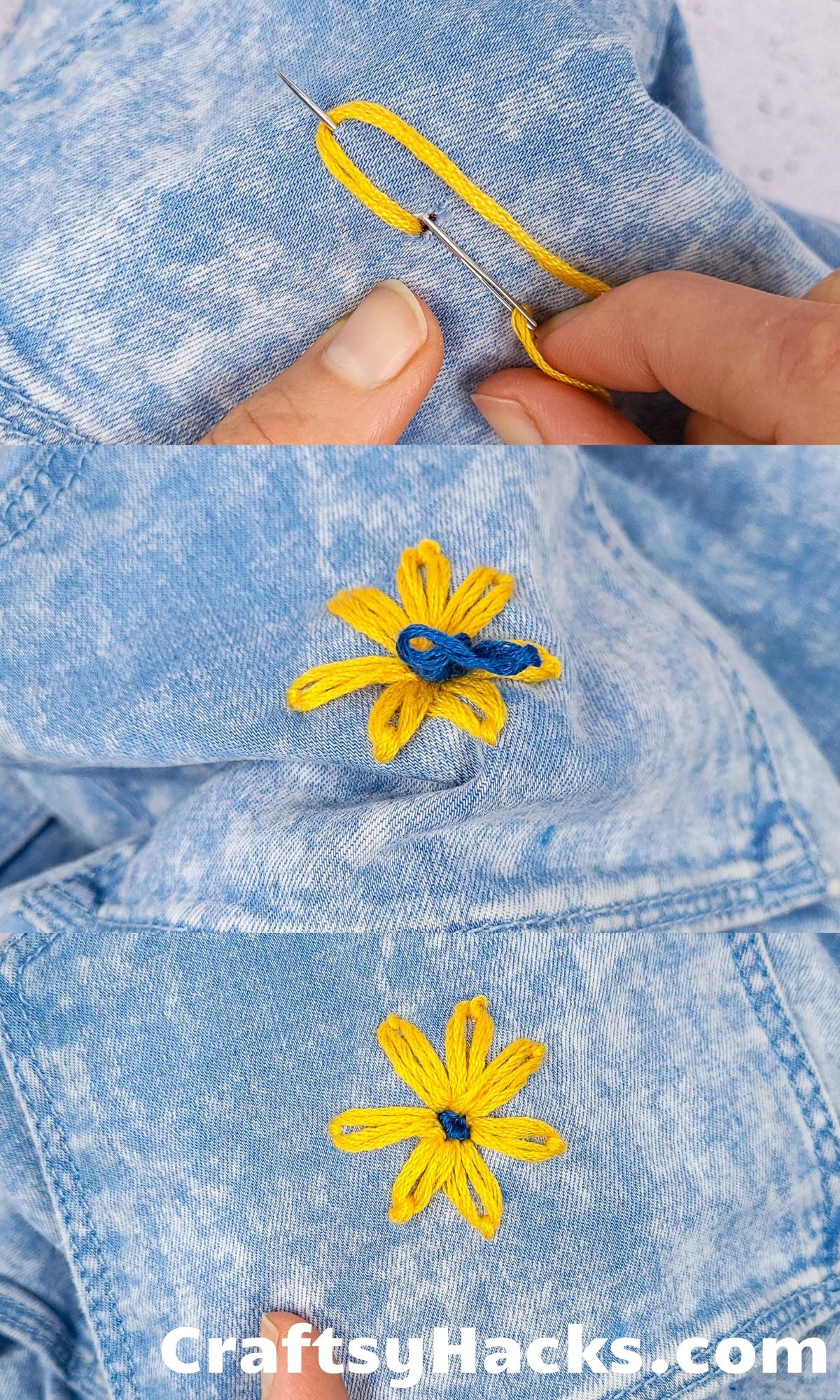 Fix Clothing Holes with a Cute Flower