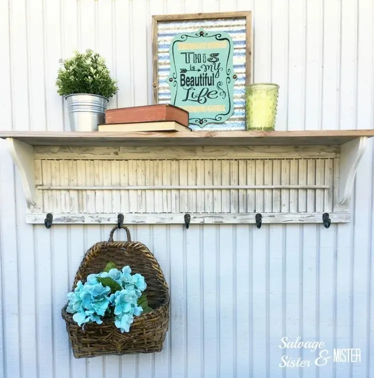 Wood Shutter Shelf