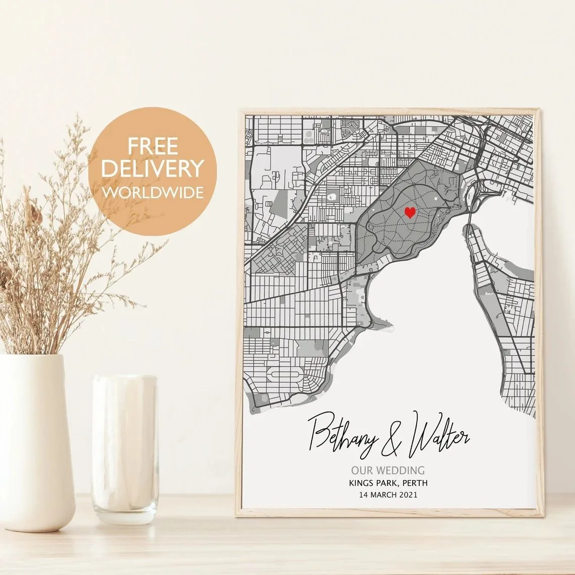 Wedding Map Print