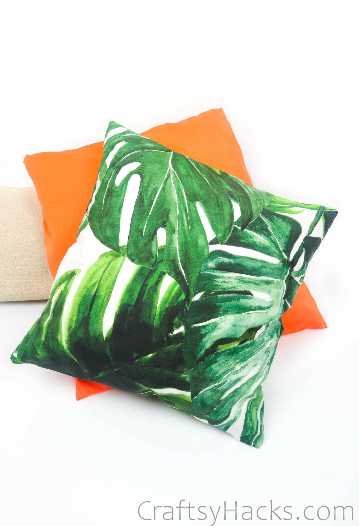 green and orange pillowcases
