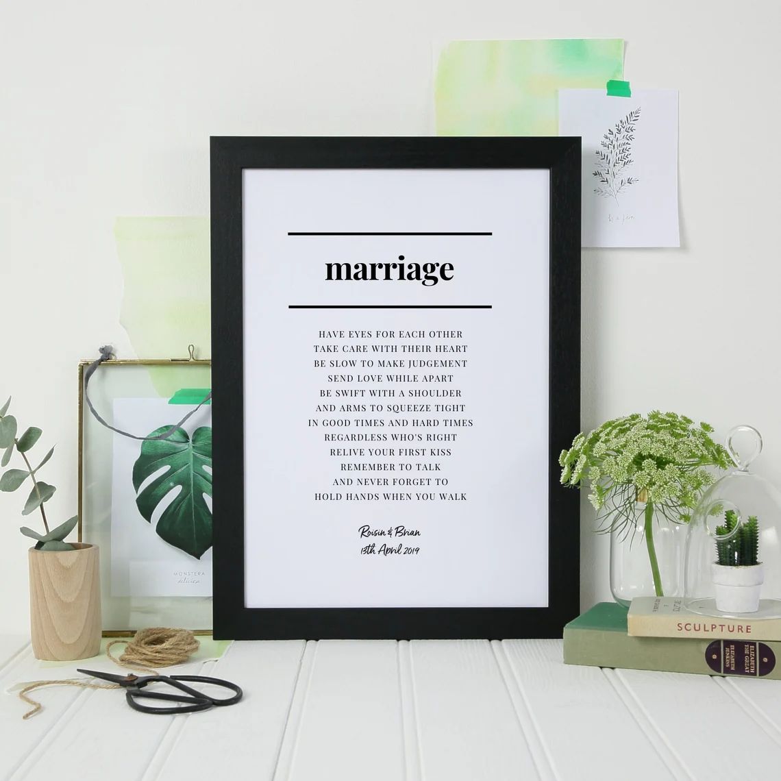 Framed Marriage Poem