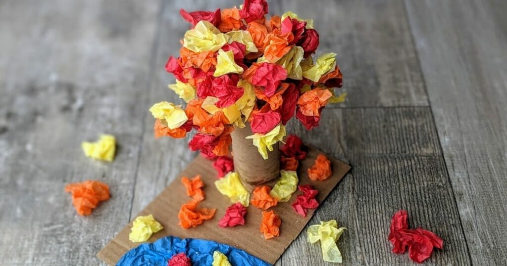 Tissue Paper Fall Craft