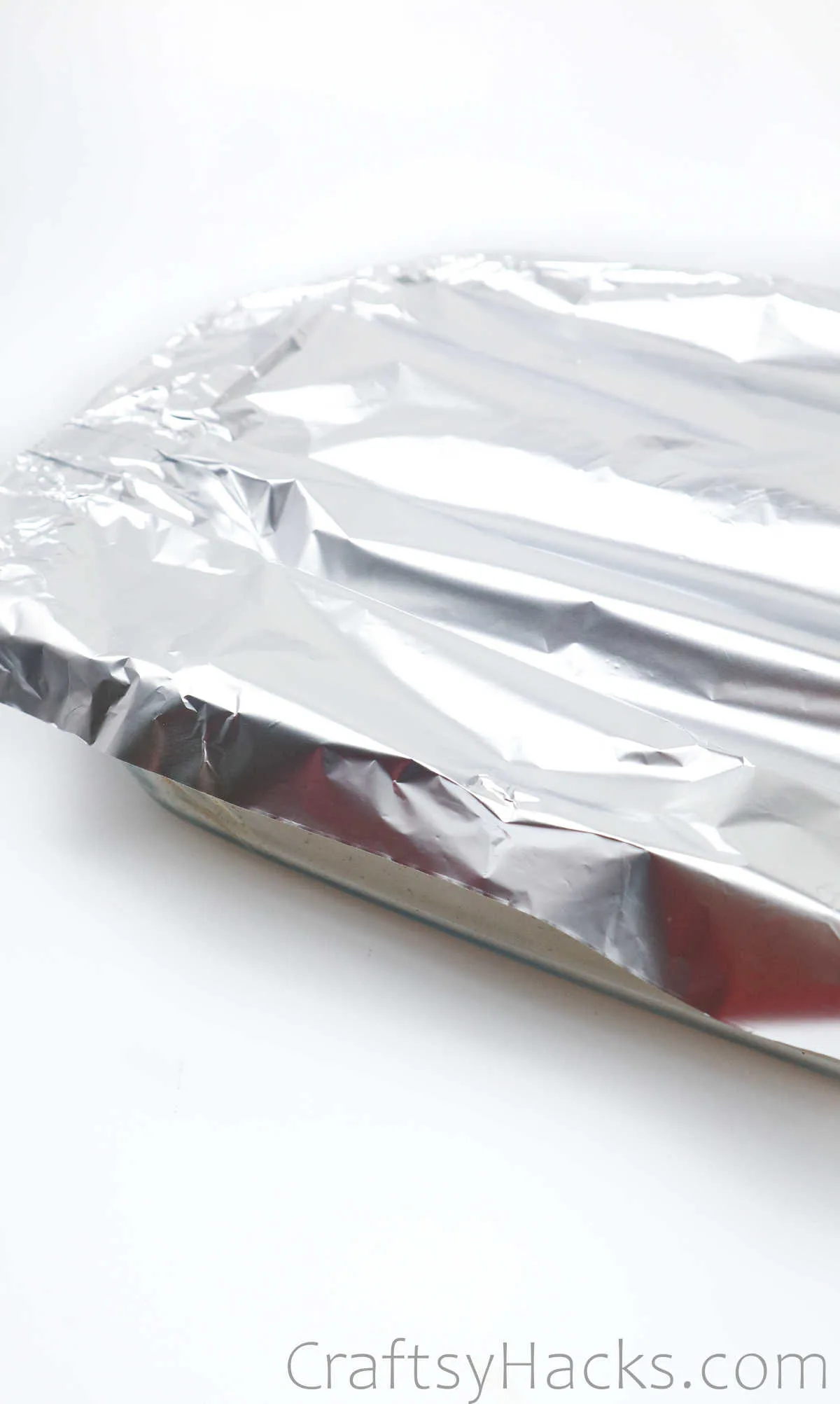 tinfoil over pan