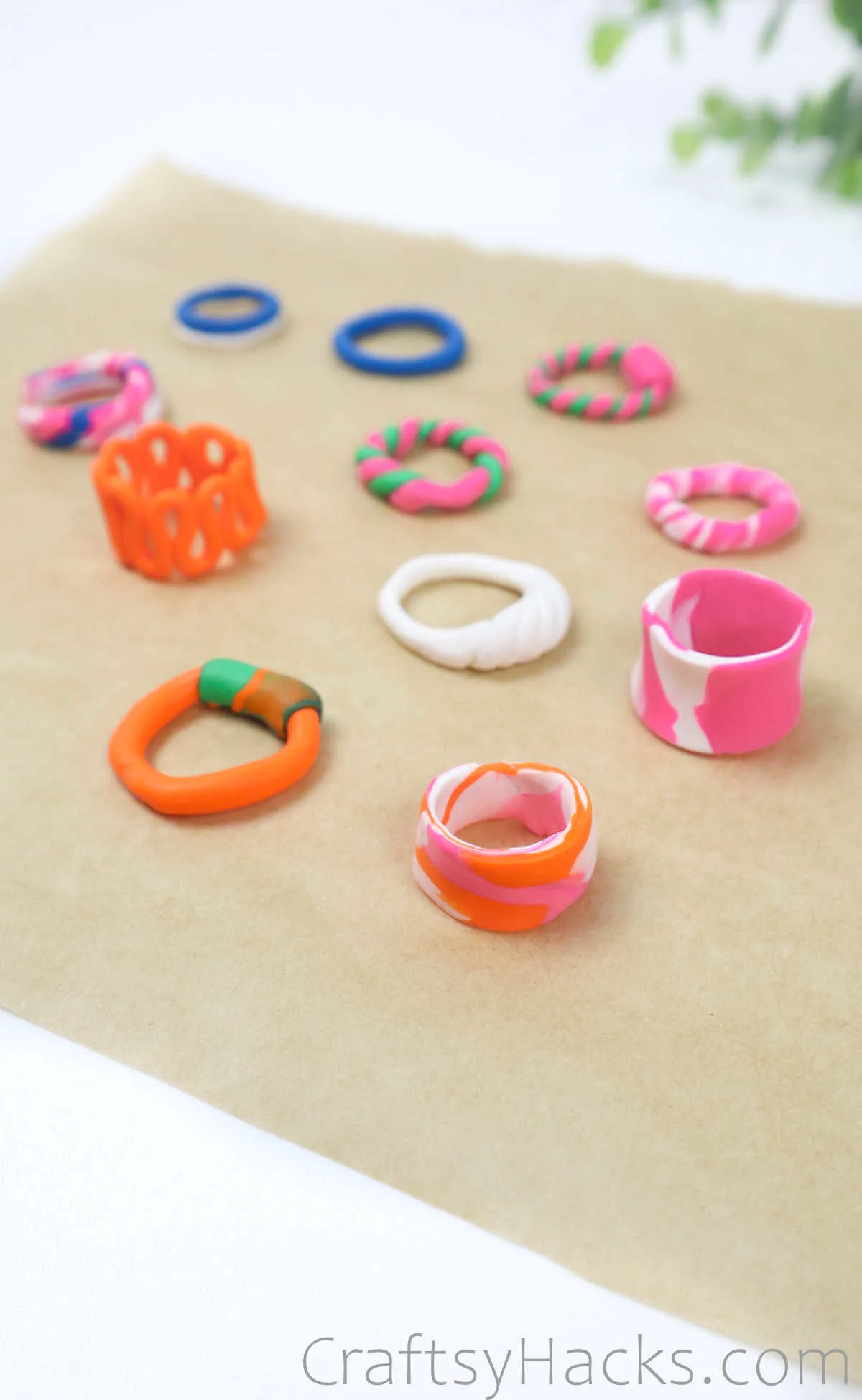 completed clay rings