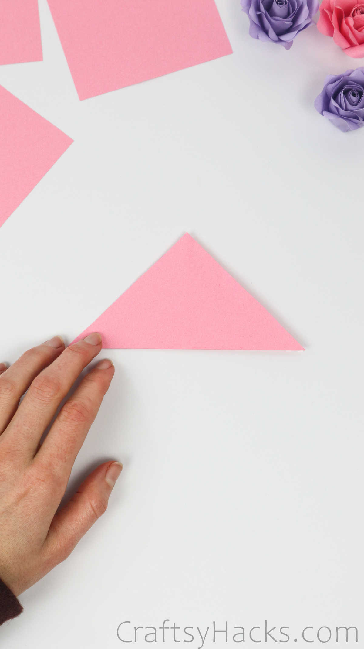 folding paper into triangle
