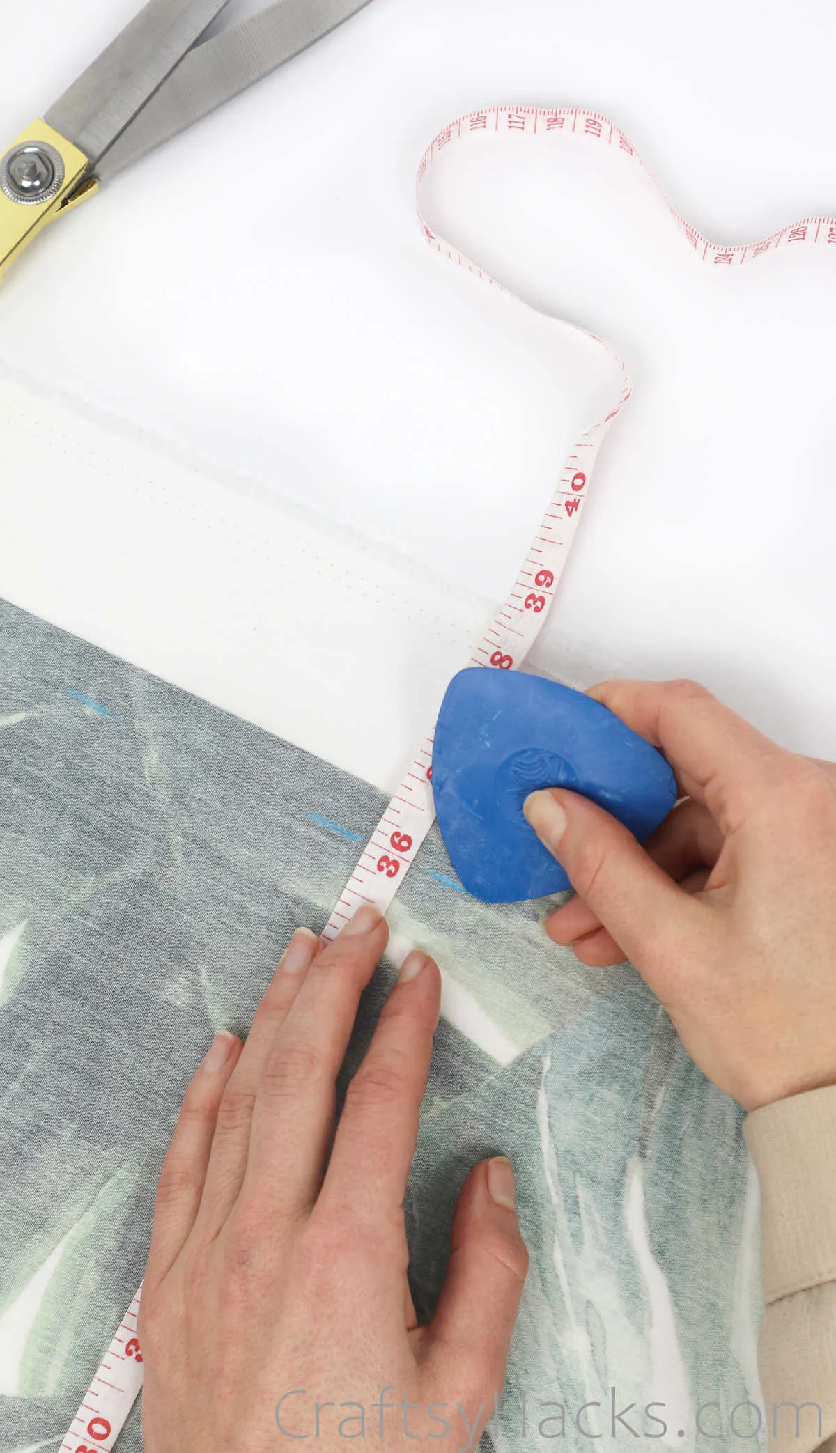 chalking fabric