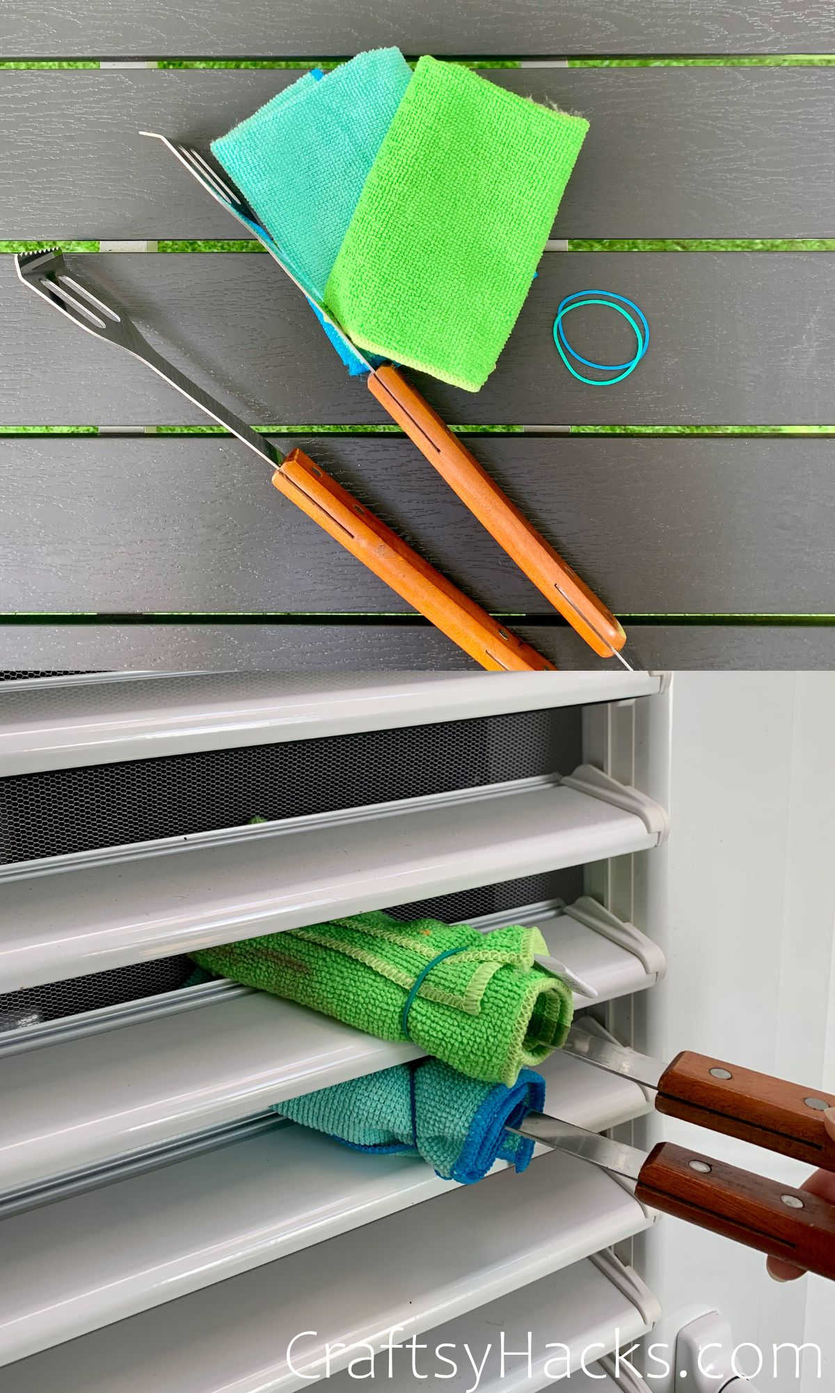 Clean Your Blinds with Tongs